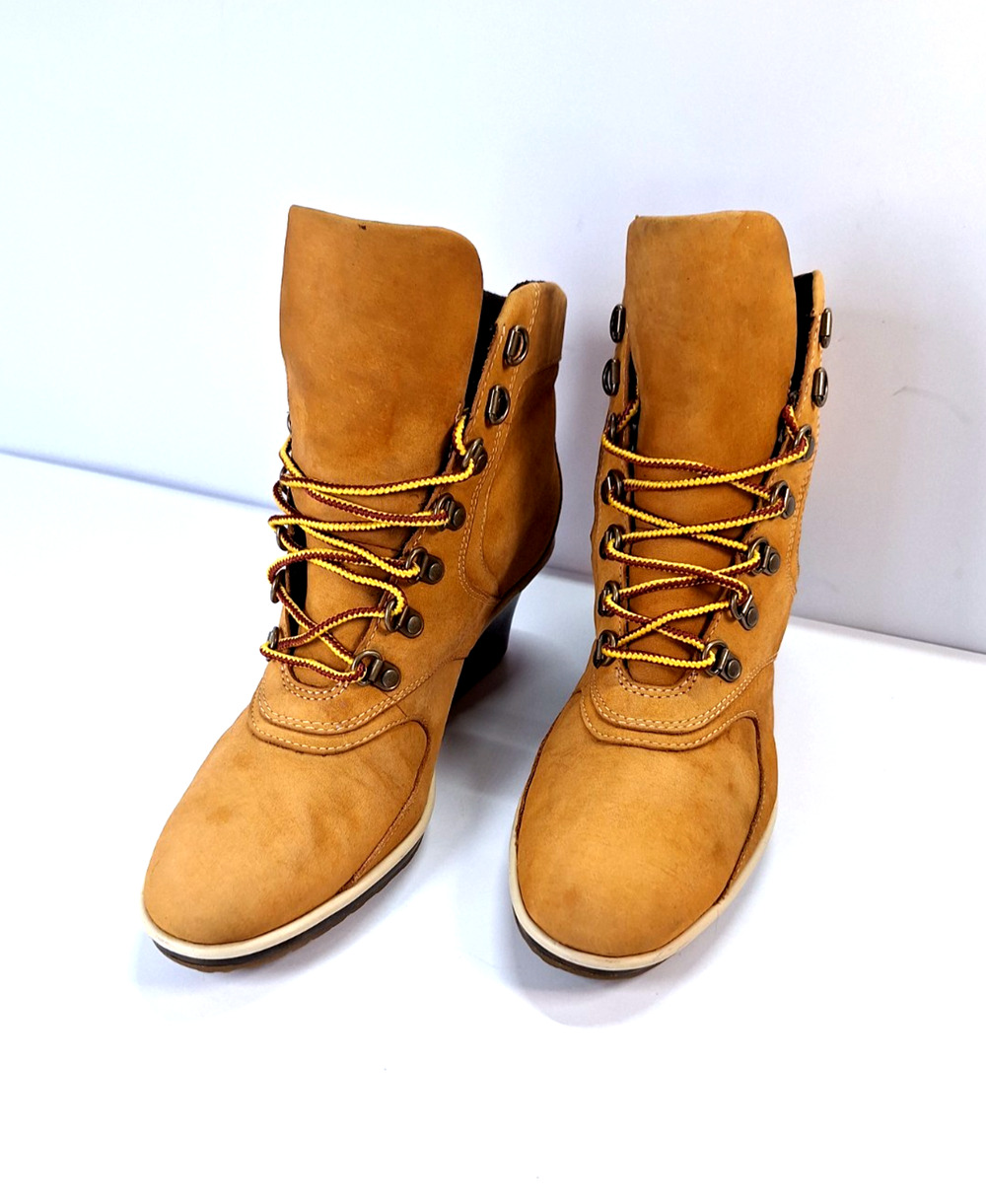 Timberland Earthkeepers Bethel Streetweart Grunge Rustic Chic Wedge Boots Sz 7.5
